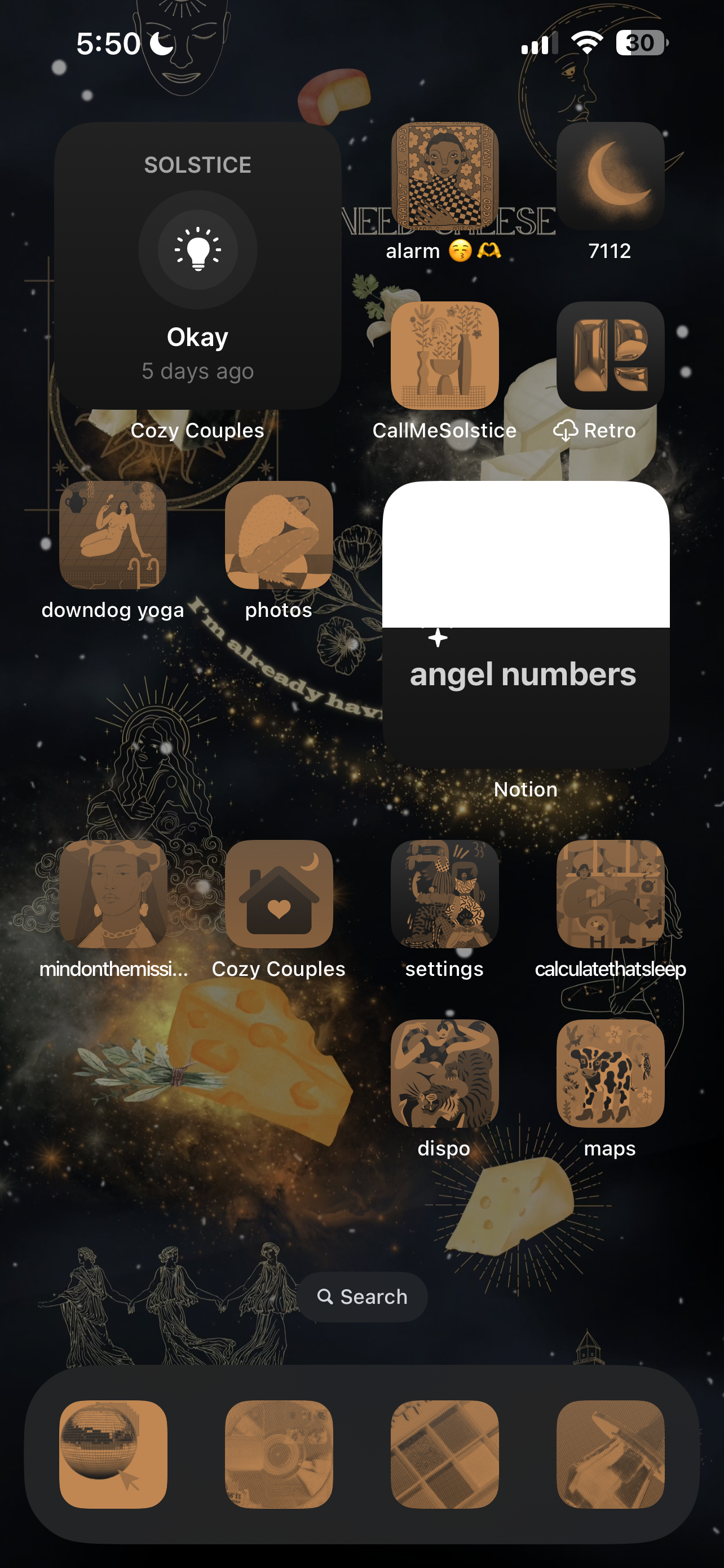 I Don’t Even Need Cheese, I’m Already Having Weird Dreams - Cosmic iPhone Digital Lockscreen Poem