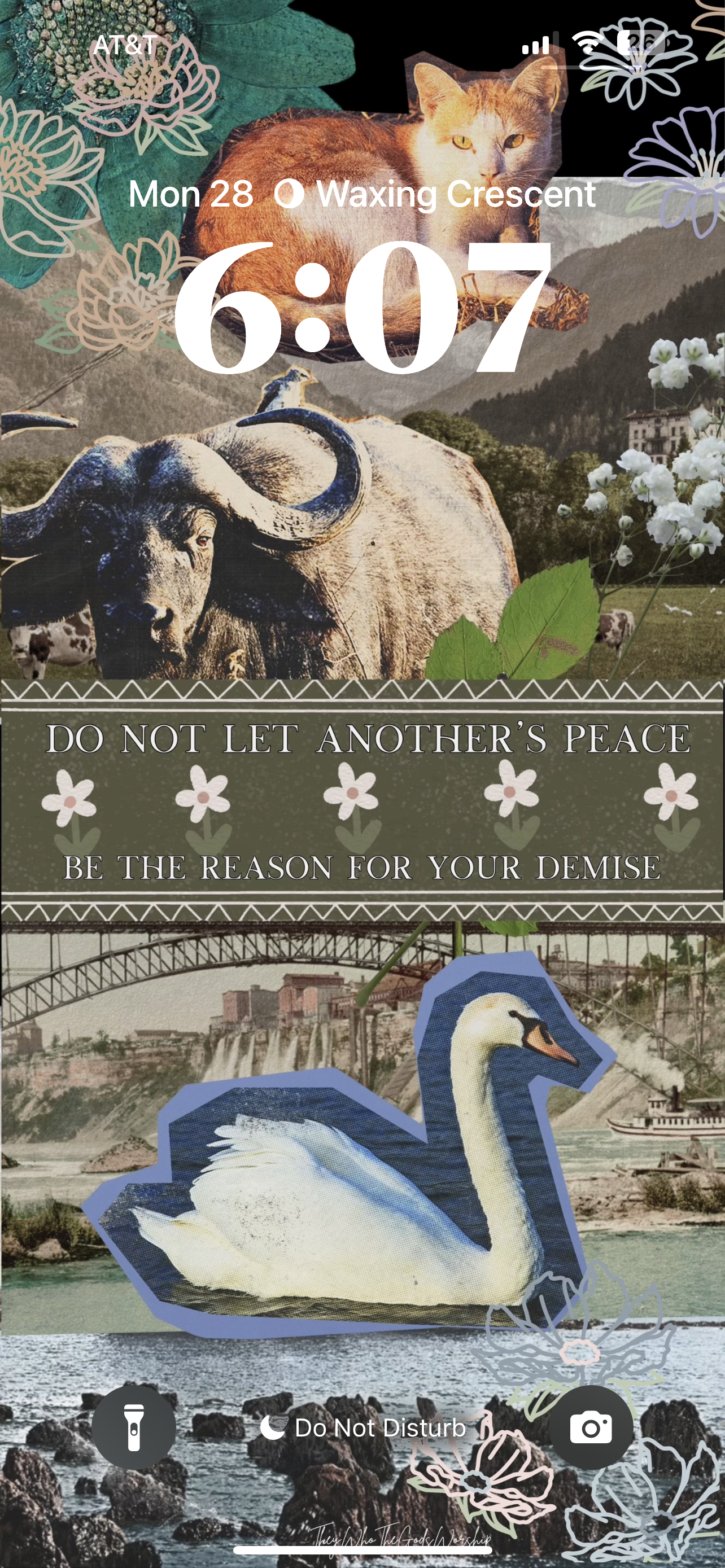 Digital Aesthetic iPhone Lockscreen Poem - Do Not Let Another’s Peace Be The Reason For Your Demise