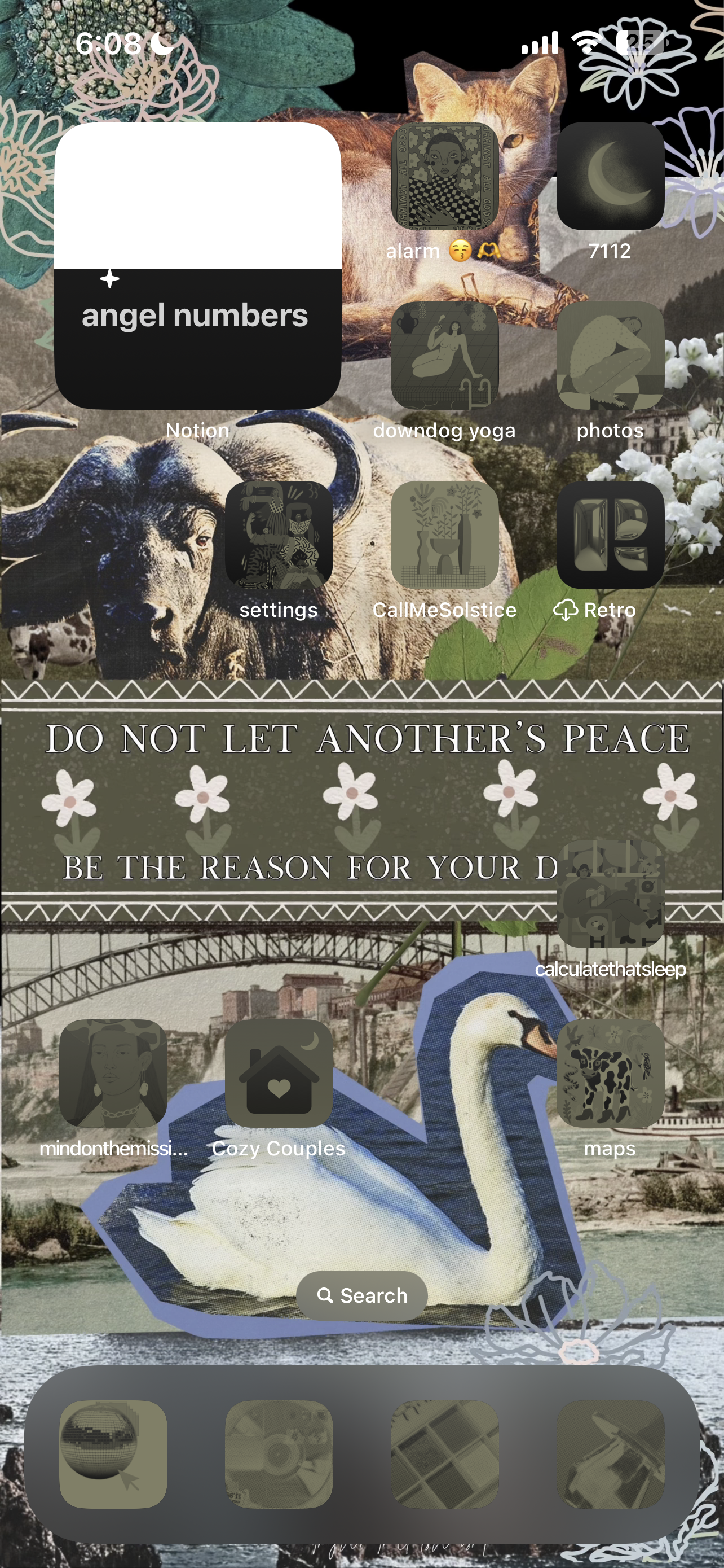 Digital Aesthetic iPhone Lockscreen Poem - Do Not Let Another’s Peace Be The Reason For Your Demise