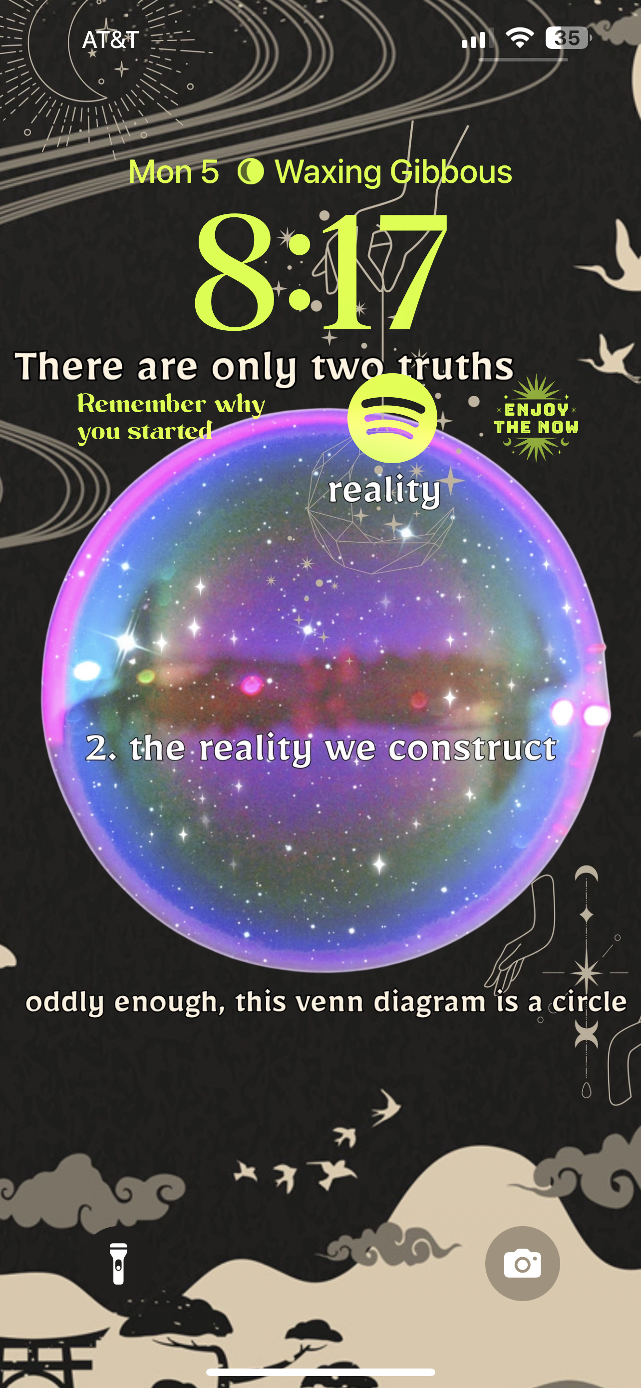 Digital Aesthetic iPhone Lockscreen Poem - There Are Only Two Truths