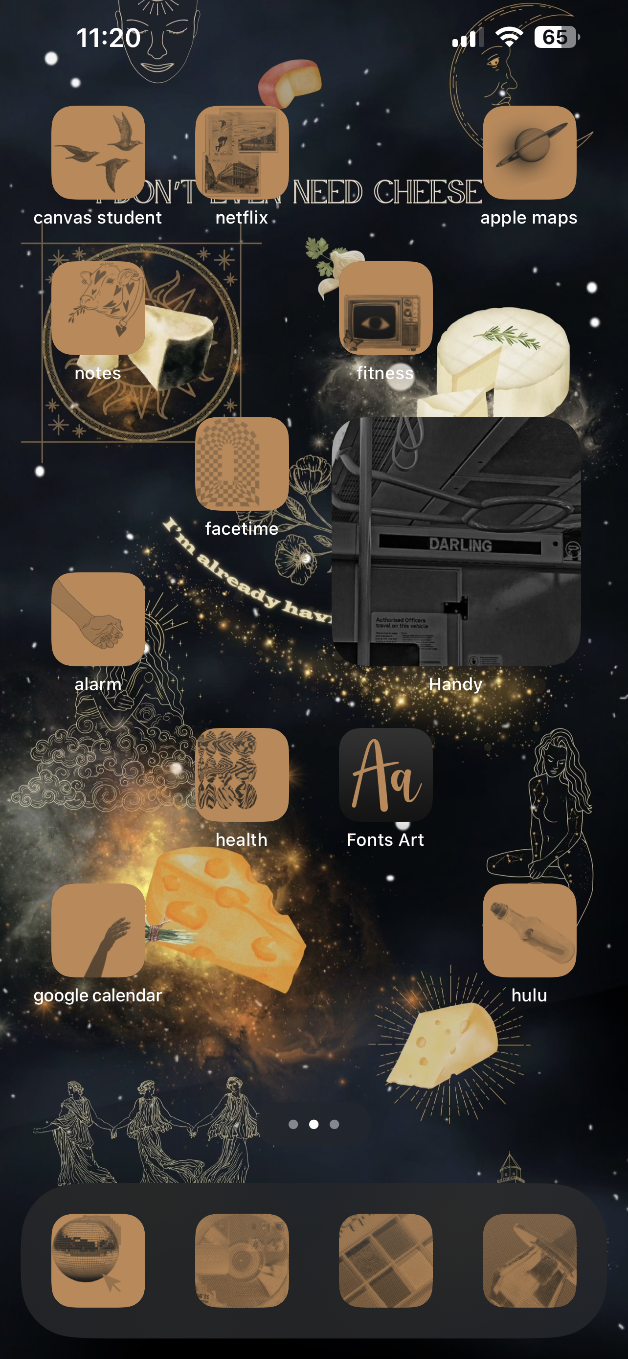I Don’t Even Need Cheese, I’m Already Having Weird Dreams - Cosmic iPhone Digital Lockscreen Poem