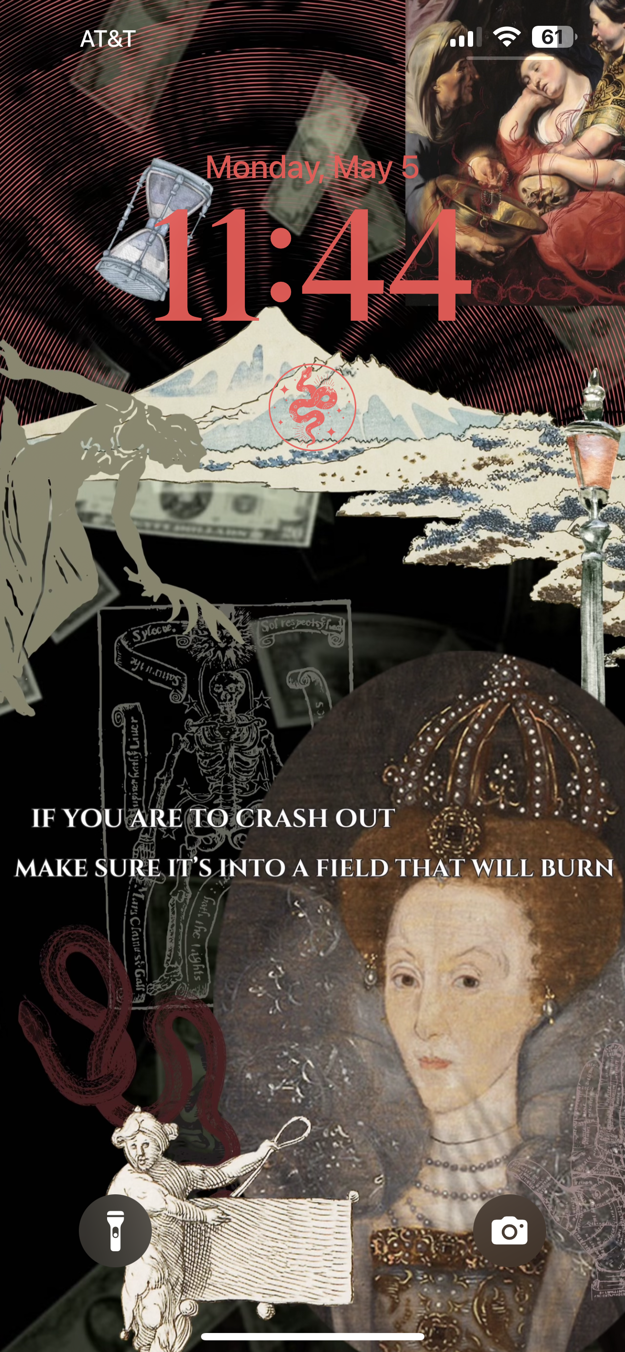 If You Are To Crash Out - Dark Academia Gothic Digital iPhone Lockscreen Wallpaper Poem