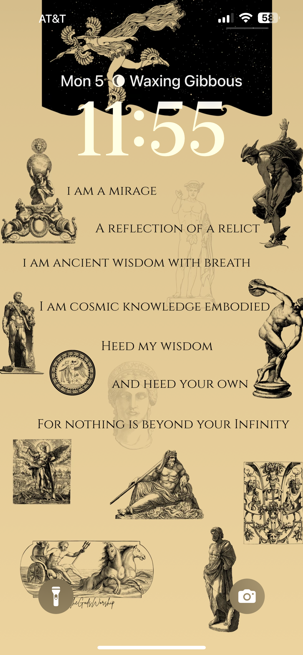 Digital iPhone Aesthetic Lockscreen Wallpaper Poem - I Am A Mirage