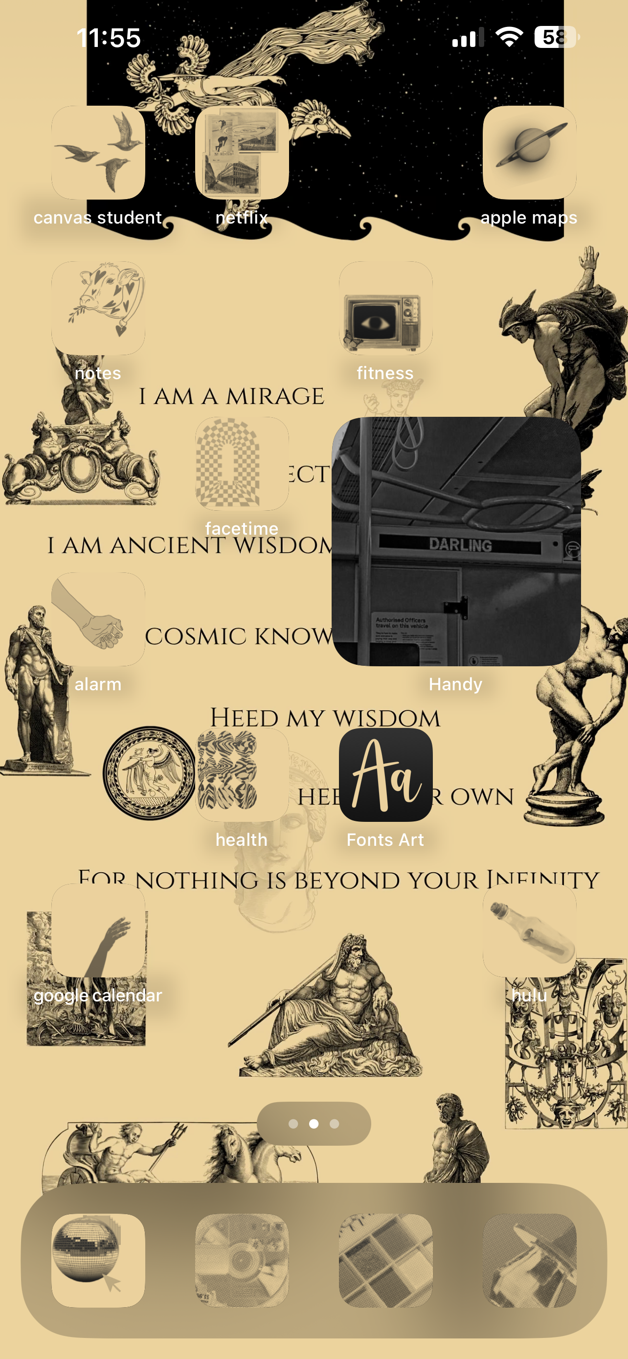 Digital iPhone Aesthetic Lockscreen Wallpaper Poem - I Am A Mirage