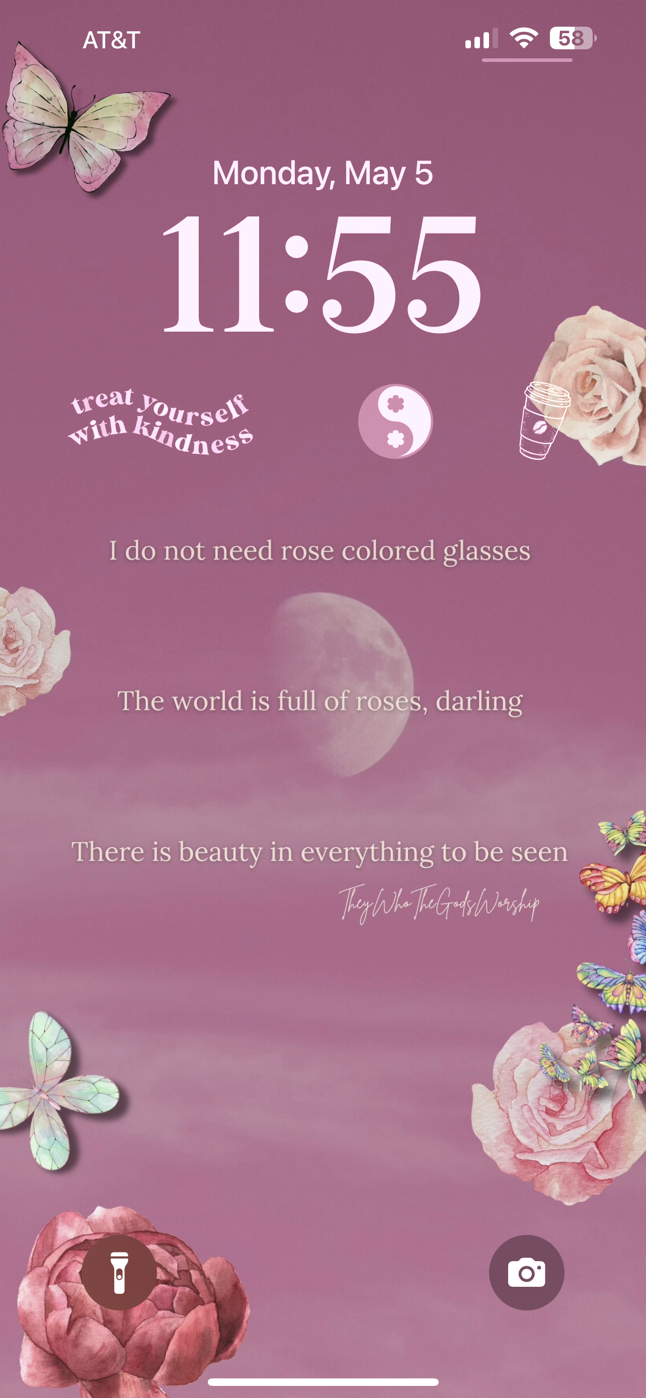 Digital iPhone Lockscreen Poem - I Do Not Need Rose Colored Glasses