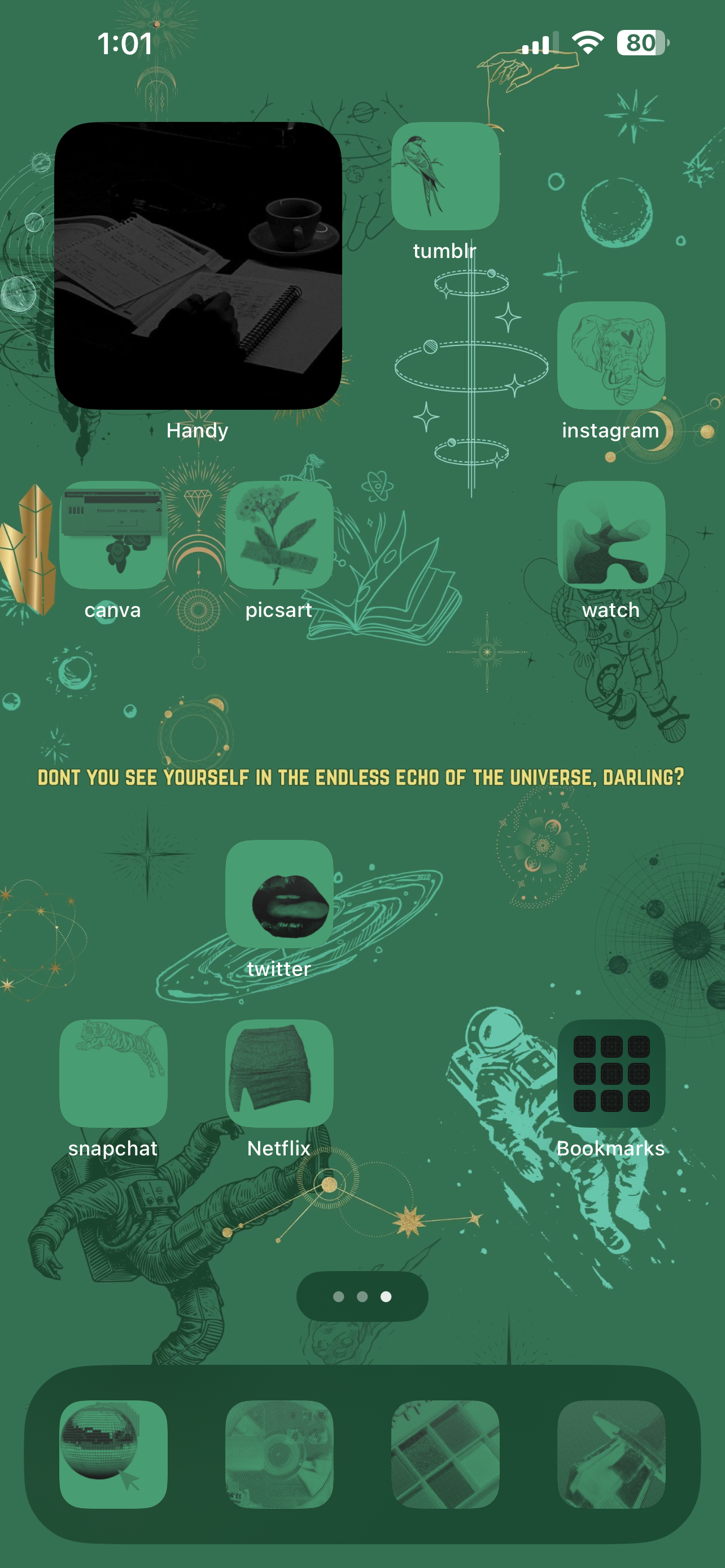 Endless Echo Of The Universe - Cosmic Digital iPhone Lockscreen Wallpaper Poem