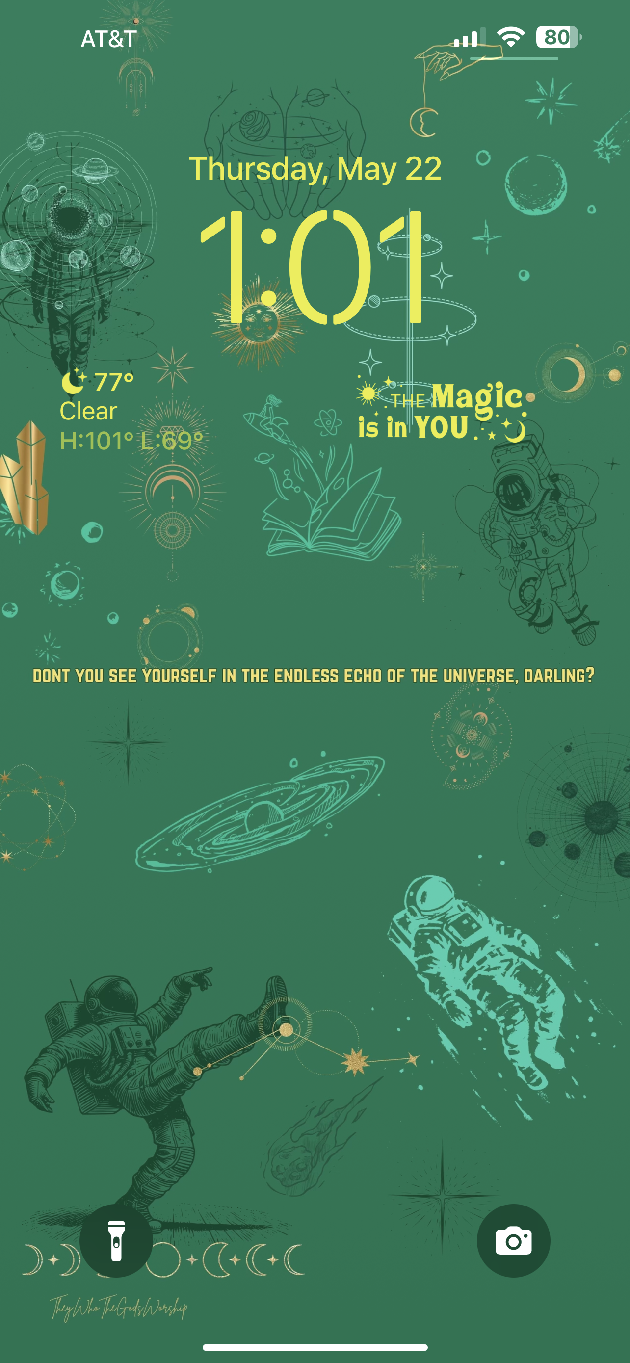 Endless Echo Of The Universe - Cosmic Digital iPhone Lockscreen Wallpaper Poem