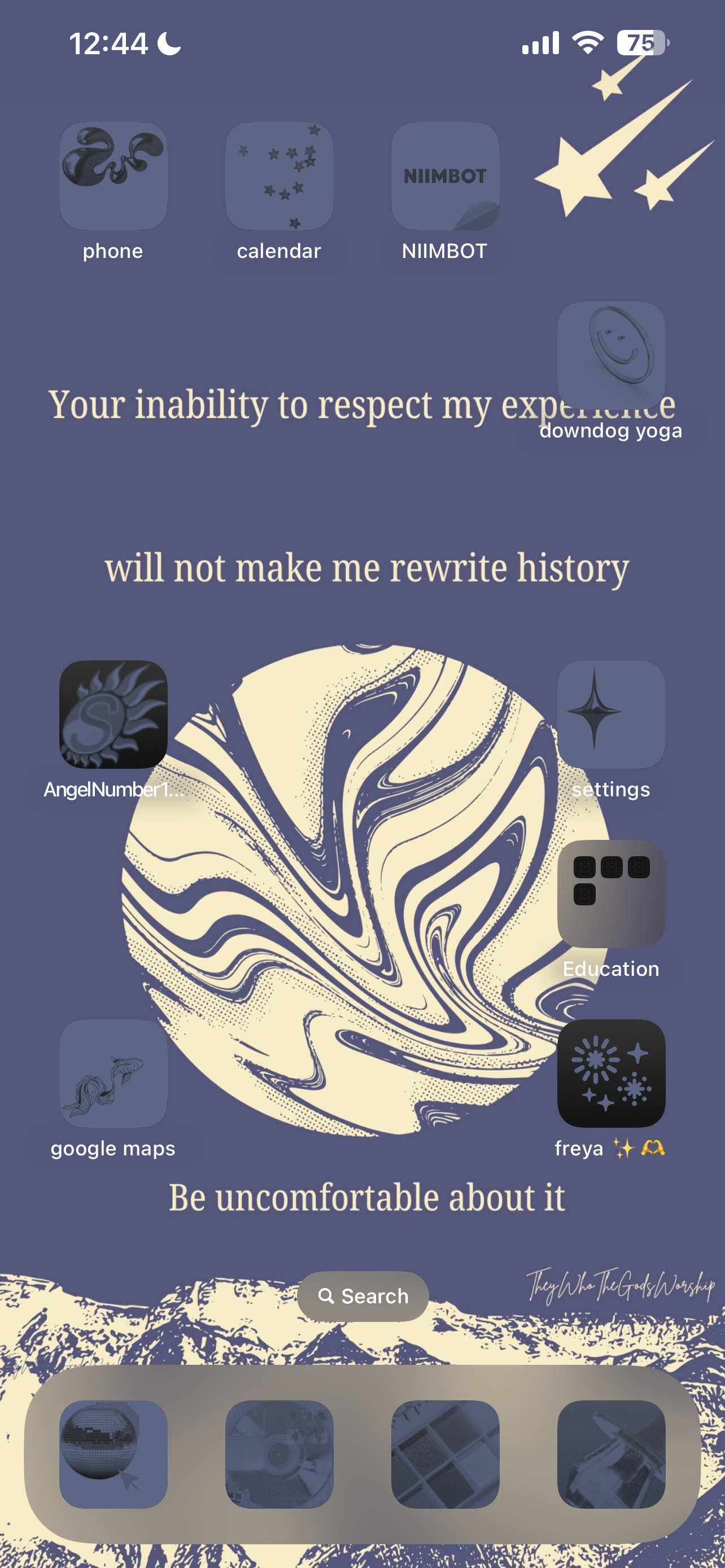 Digital iPhone Lockscreen Retrowave Wallpaper Poem - Respect My Experience