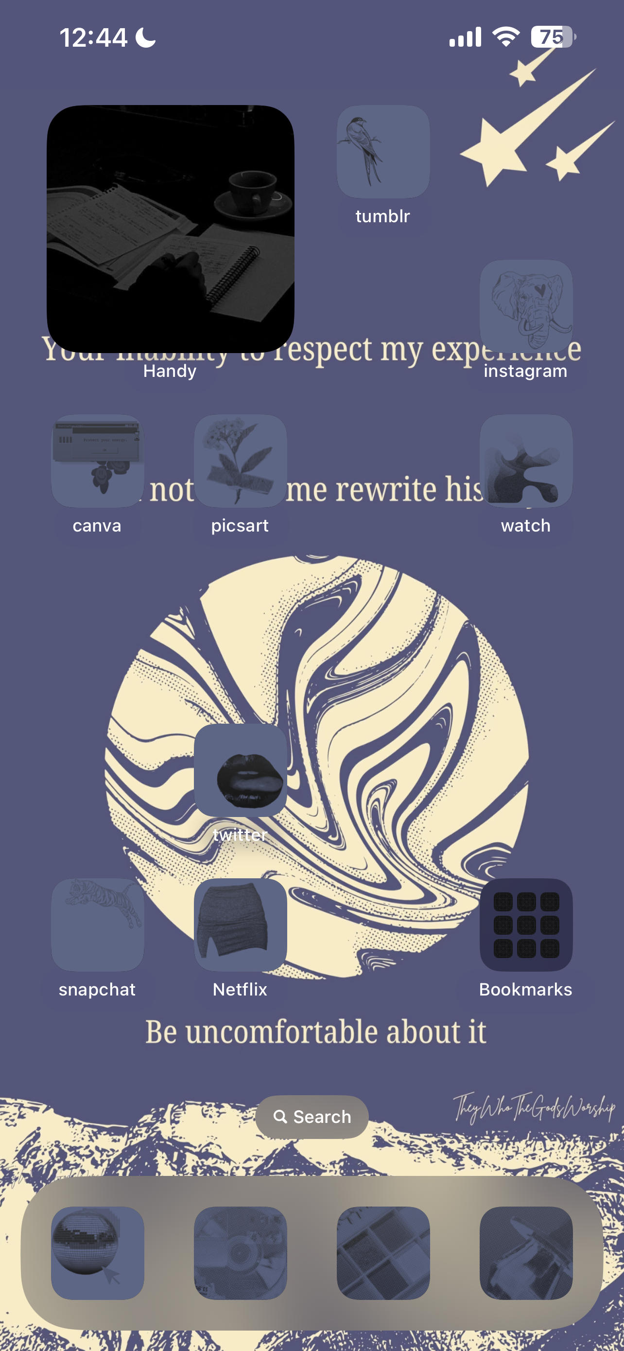 Digital iPhone Lockscreen Retrowave Wallpaper Poem - Respect My Experience