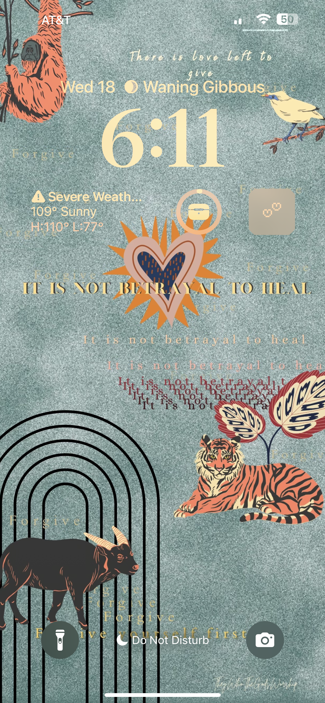 It Is Not Betrayal To Heal Poem - Blissful Nature & Healing Aesthetic Digital iPhone Lockscreen Wallpaper