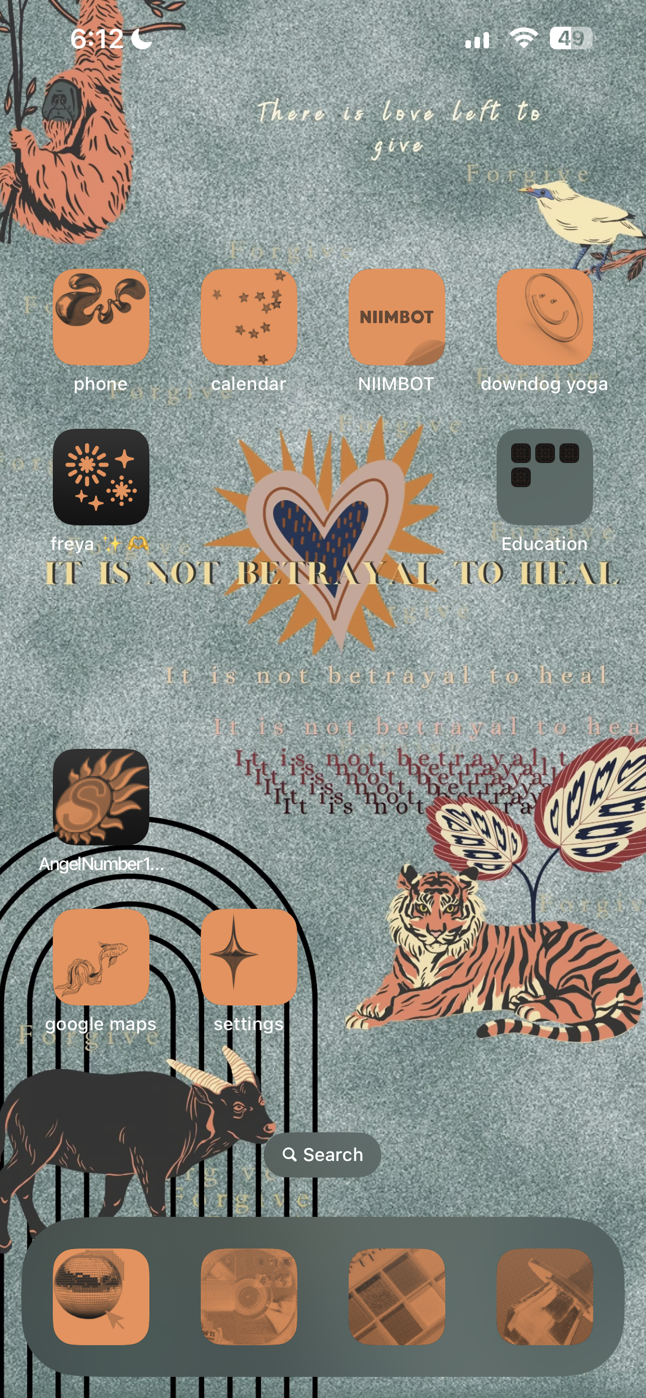 It Is Not Betrayal To Heal Poem - Blissful Nature & Healing Aesthetic Digital iPhone Lockscreen Wallpaper