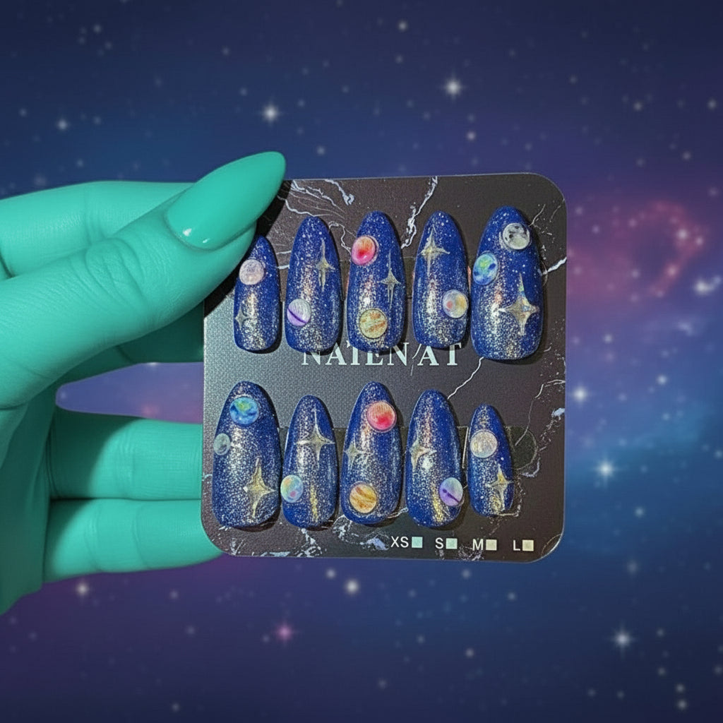 🌌✨ Soulmate Nail Duo — Sparkling Starlight + Galactic Horizon ✨🌌