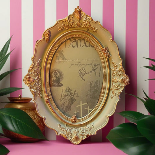Teal Baroque Customized Framed Print - "You Must Forgive Yourself" Maximalist Print