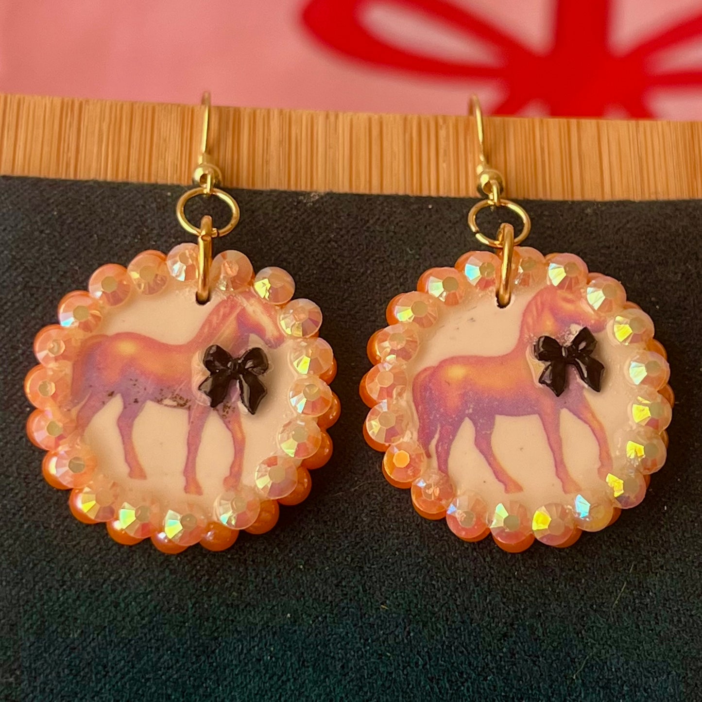 Toycore Pony Bow Tie Earrings | Coquette Y2K | Olive Made