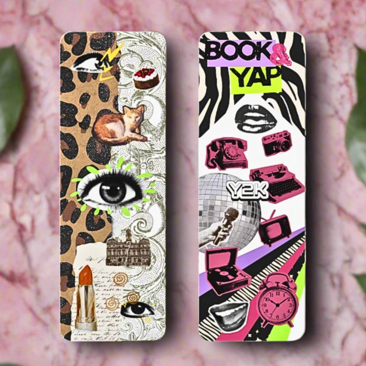 Y2K Neon Animal Print Collage Bookmark | Olive Made