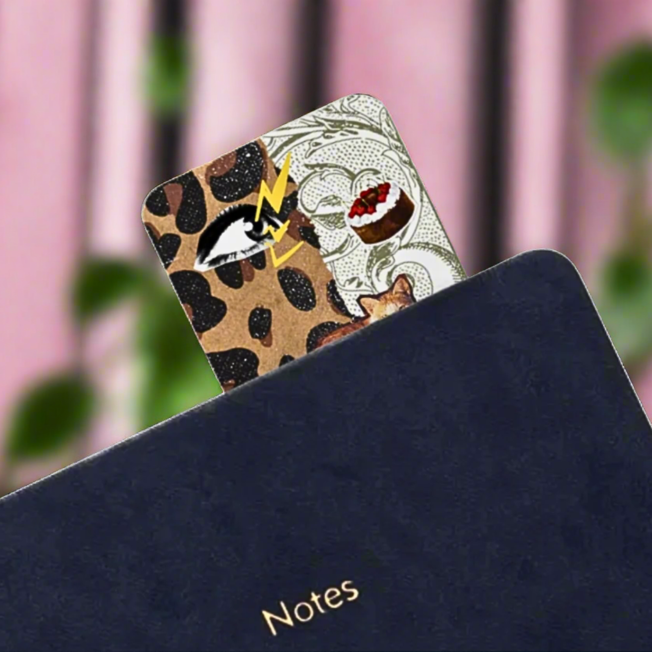 Y2K Neon Animal Print Collage Bookmark | Olive Made