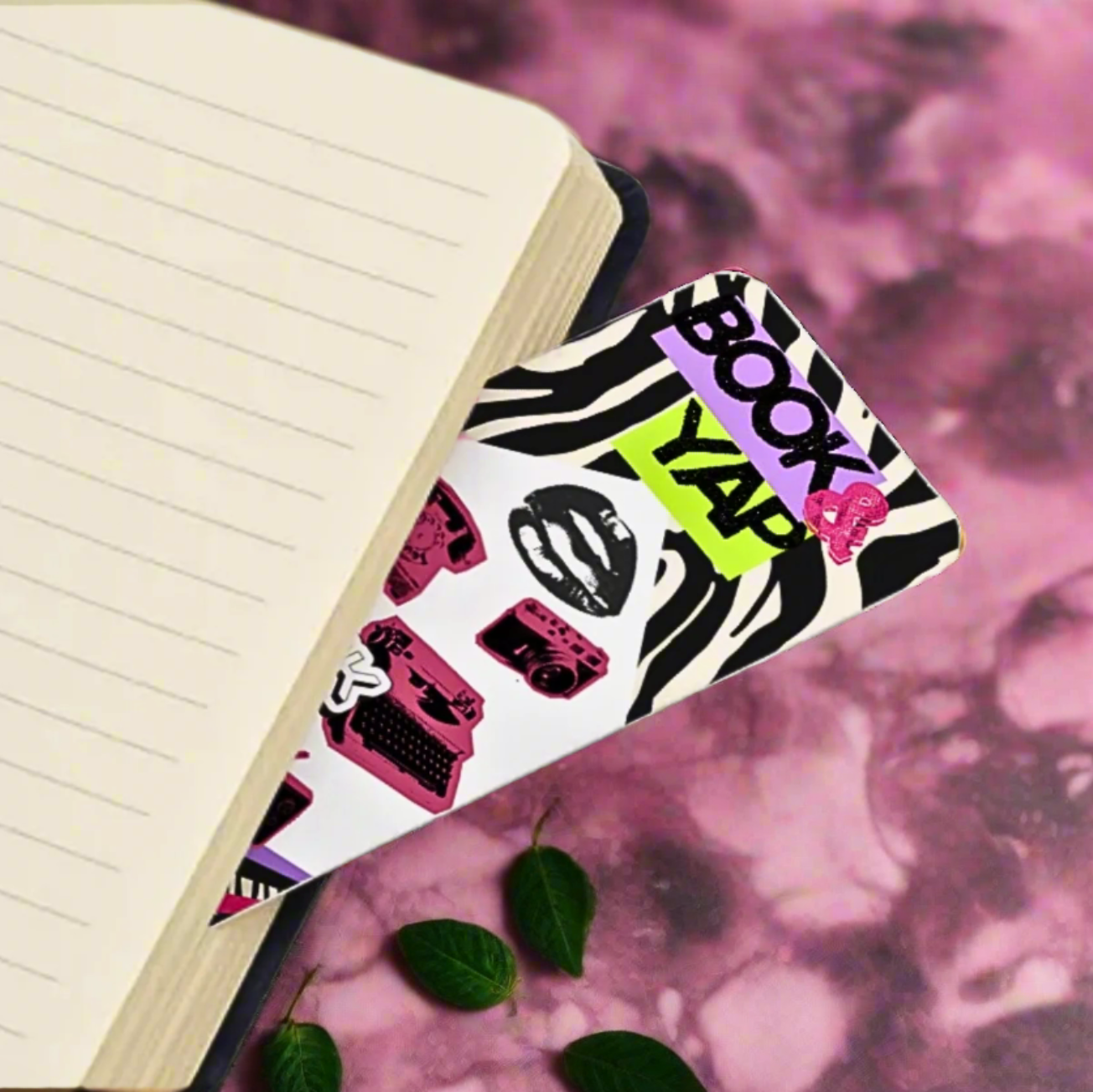 Y2K Neon Animal Print Collage Bookmark | Olive Made