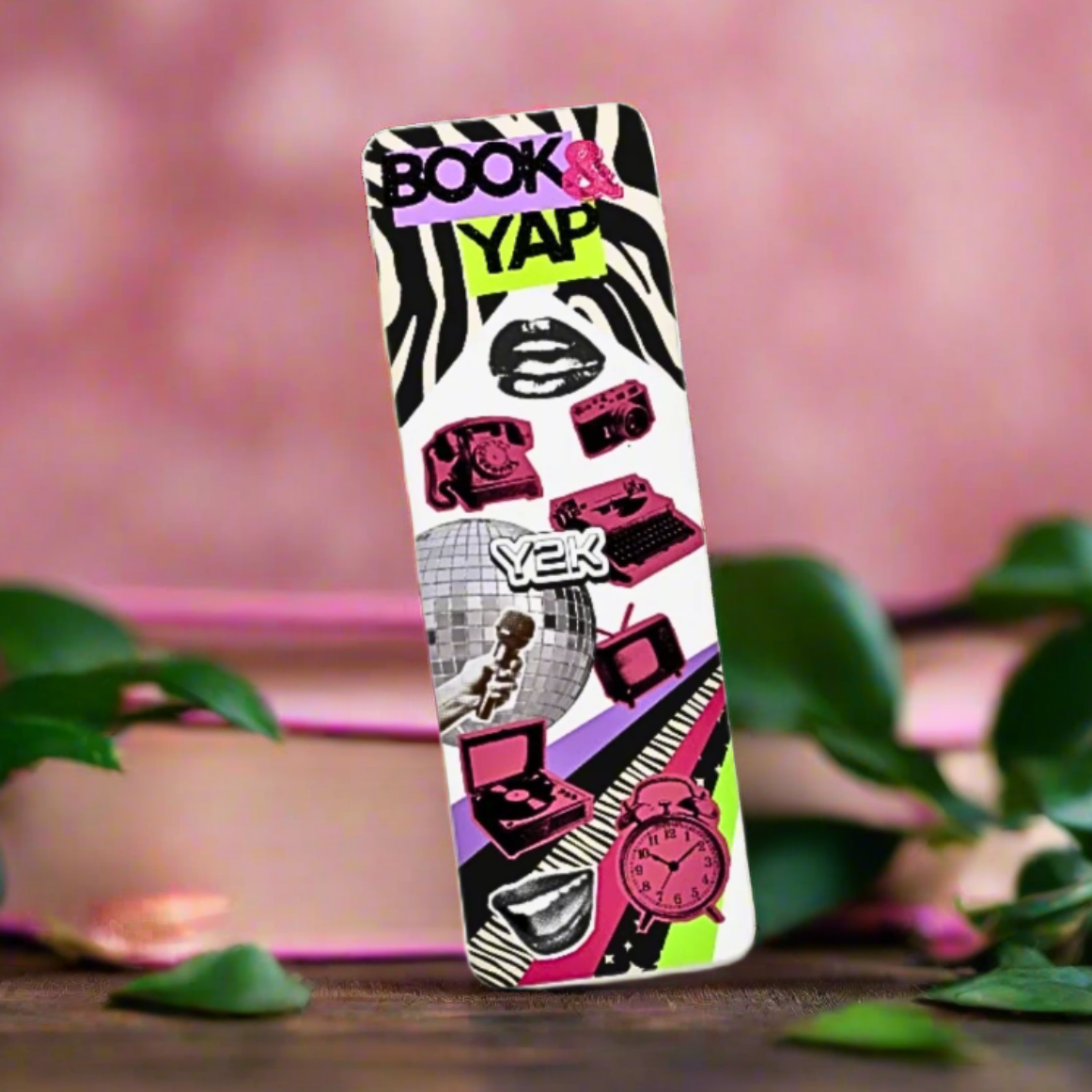 Y2K Neon Animal Print Collage Bookmark | Olive Made