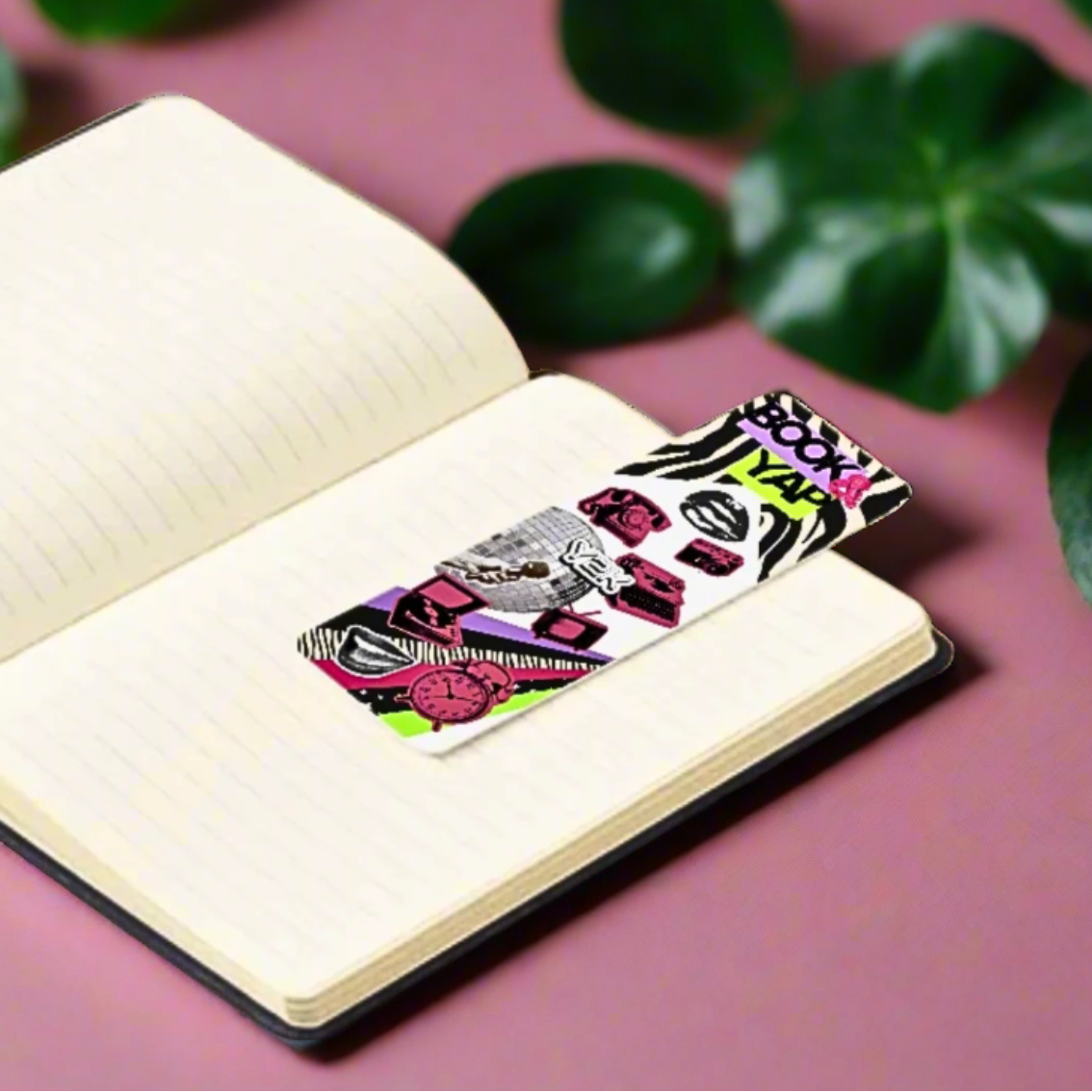 Y2K Neon Animal Print Collage Bookmark | Olive Made