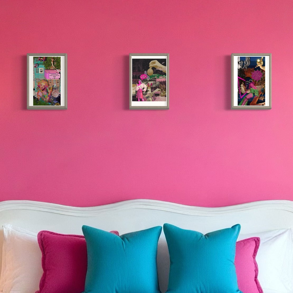 Y2k Retrowave Poetry Print | Eclectic Neon Wall Decor