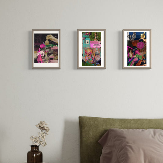 Y2k Retrowave Poetry Print | Eclectic Neon Wall Decor