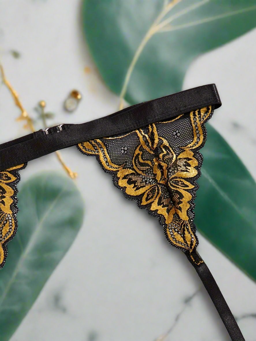 "gleam me gold" lingerie