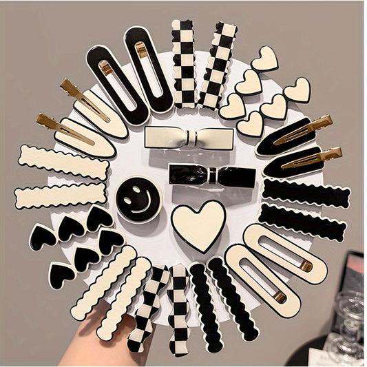 two tone hair adornment clip set