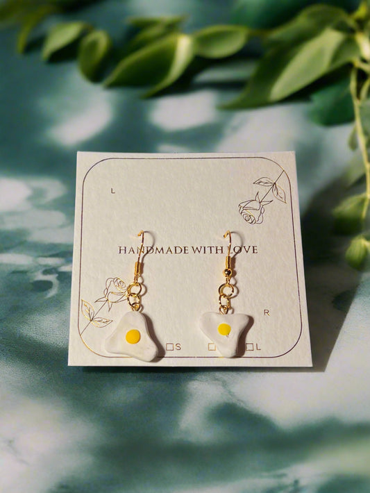 Breakfast, Brunch, Who Needs Lunch? Sunny-Side Up Egg Earrings - Olive Made