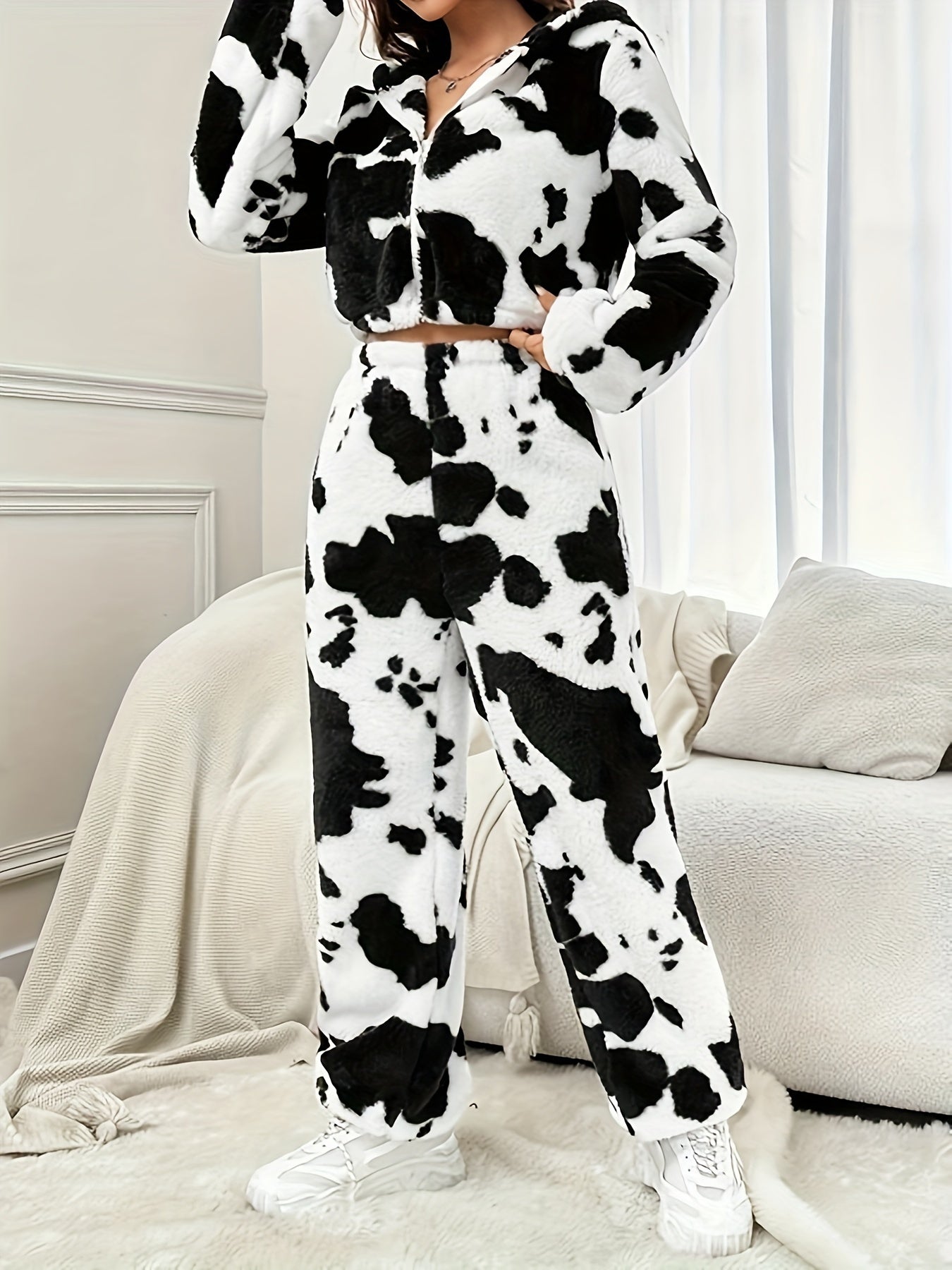 fluffy cow lounge set