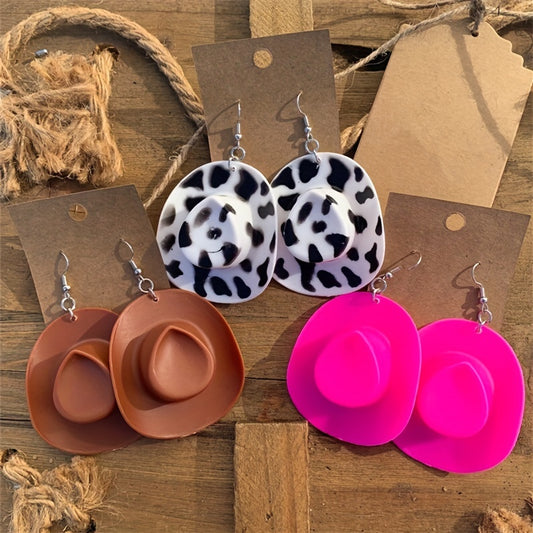 collectively country cowboy cap earrings