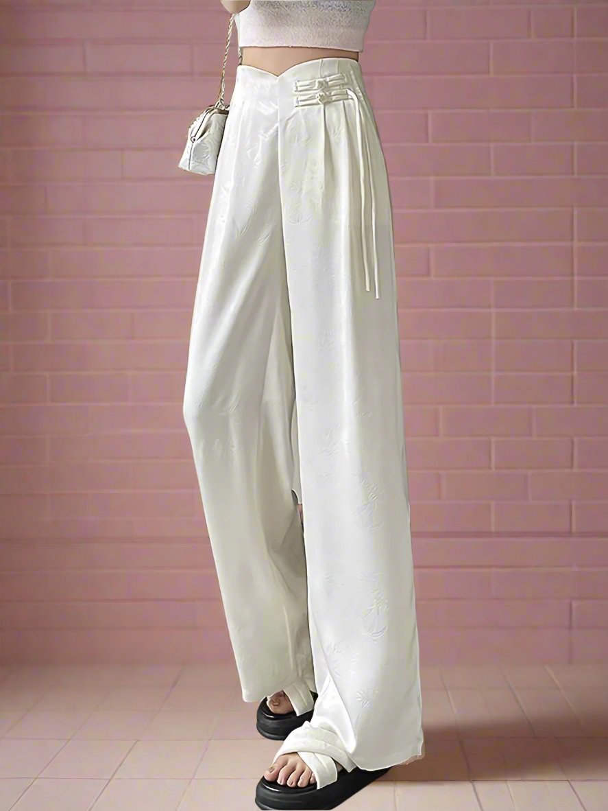 satin chic slacks