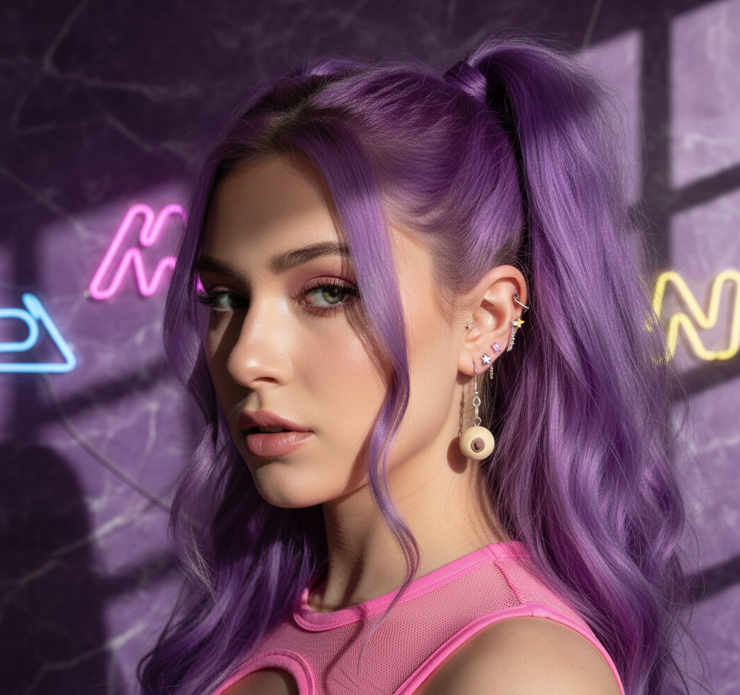 Sapphic Organic Colored Stress Ball Earrings | Handmade Queer Jewelry