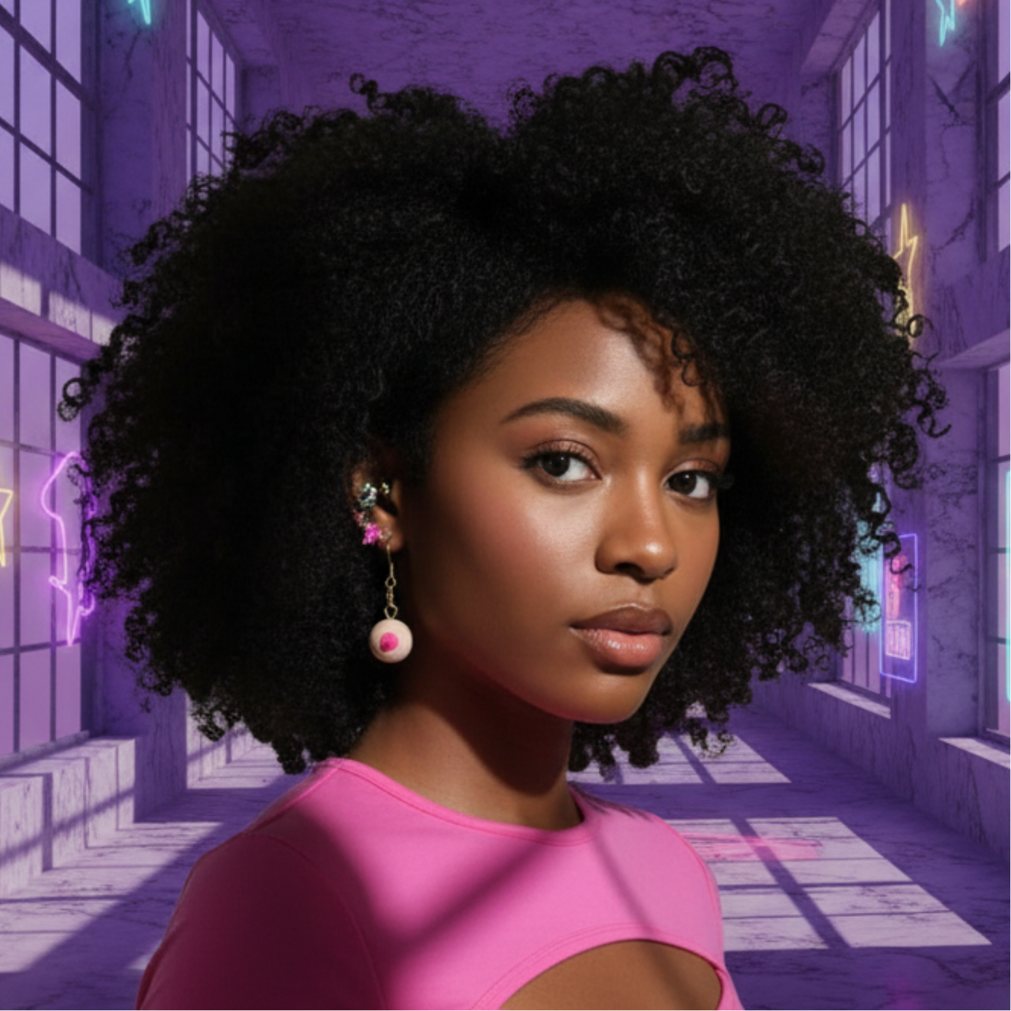 Sapphic Organic Colored Stress Ball Earrings | Handmade Queer Jewelry