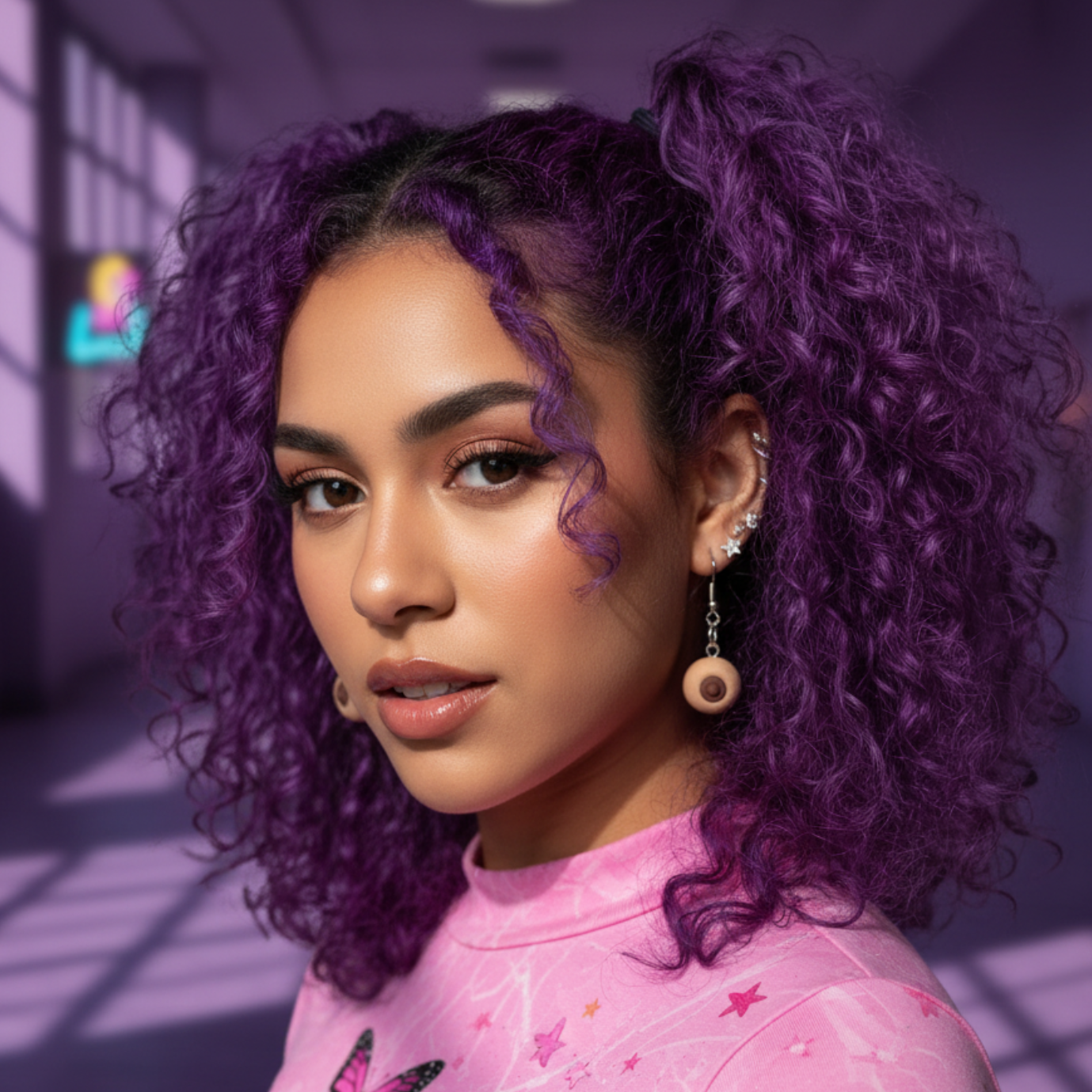 Sapphic Organic Colored Stress Ball Earrings | Handmade Queer Jewelry