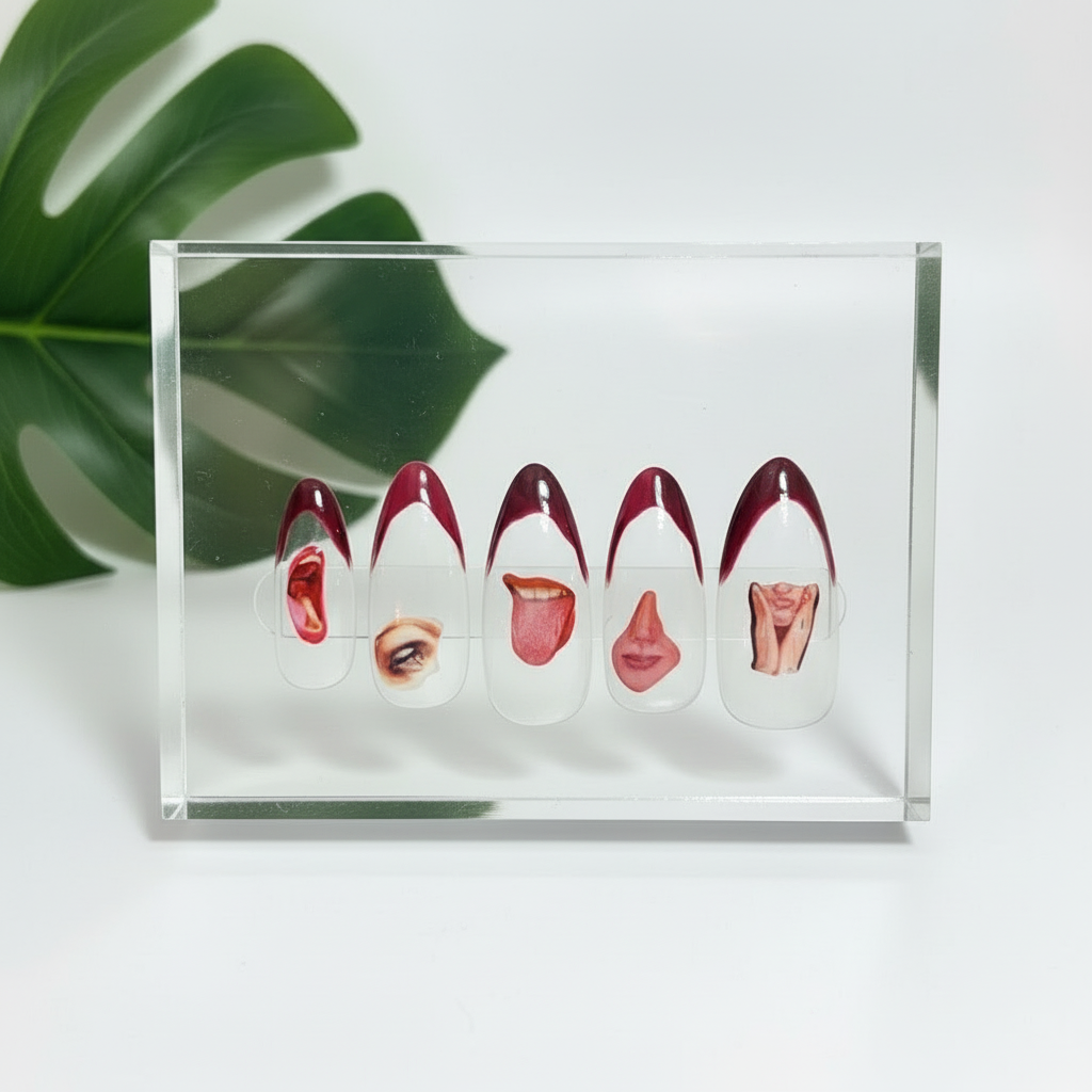 Face of the Void — Surrealist Gothic Press-On Nails